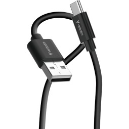 Verbatim Essentials Sync & Charge USB-A to USB-C 18W cables 1m 2/pack Black/White