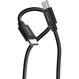 Verbatim Essentials Sync & Charge USB-C to USB-C 60W Cables 1m 2/pack Black/White