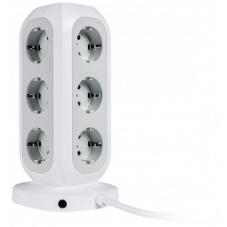 Verbatim EU Multi Plug Power Tower EUPT-01 Túlfeszültségvédő 11DIN White