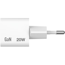 Verbatim Mini GaN Charger 20W with Cable 1m White
