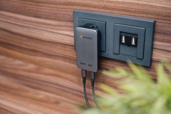 Verbatim Slim GaN Charger 2 Port 65W (EU/UK/US) Grey