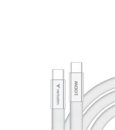 Verbatim Sync & Charge SoftTouch USB-C to USB-C 100W cable 1,2m White