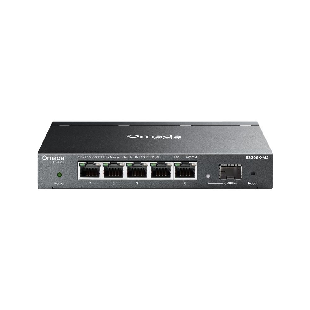 TP-Link ES206X-M2 Omada 5-Port 2.5GBASE-T Easy Managed Switch with 1 10GE SFP+ Slot