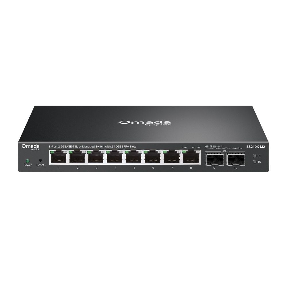 TP-Link ES210X-M2 Omada 8-Port 2.5G BASE-T Easy Managed Switch with 2 10GE SFP+ Slots