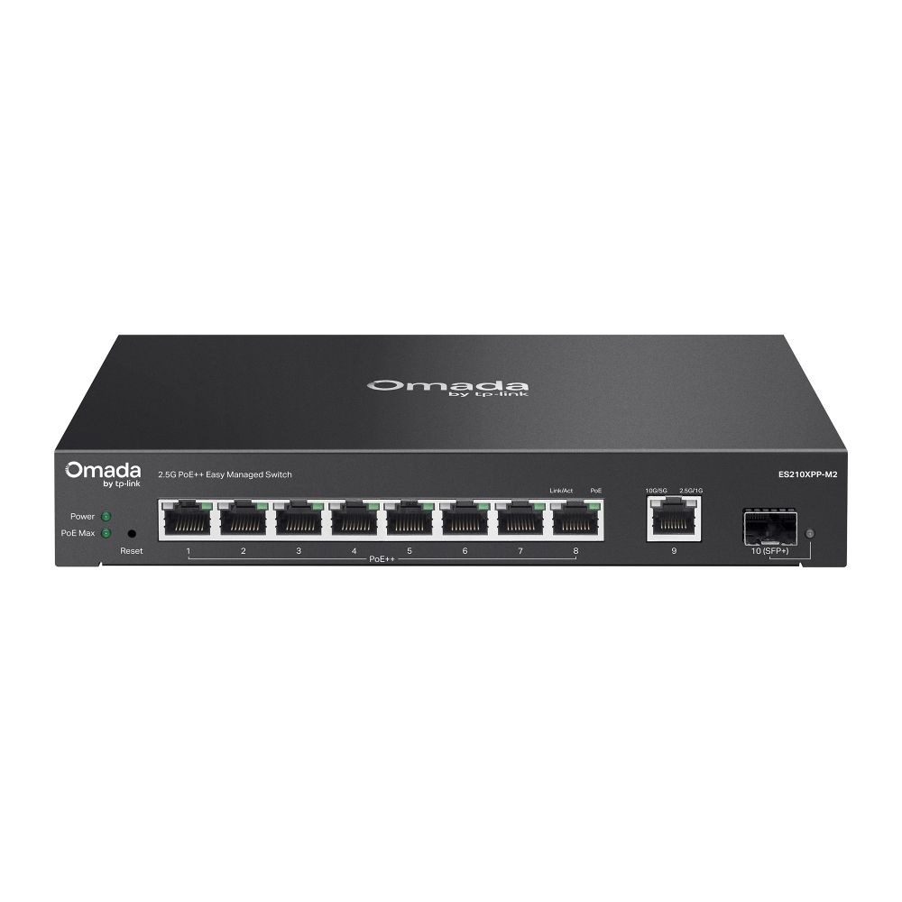 TP-Link ES210XPP-M2 Omada 8-Port 2.5G + 2-Port 10G Easy Managed Switch with 8-Port PoE++