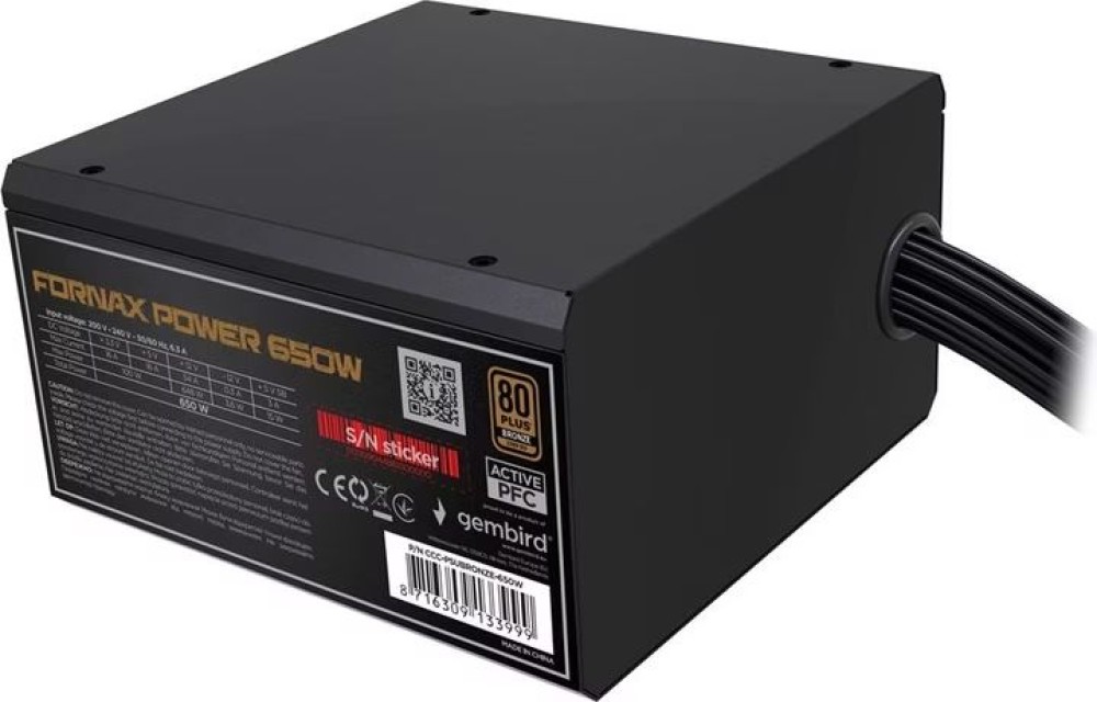 Gembird 650W 80+ Bronze CCC-PSUBRONZE-650W OEM