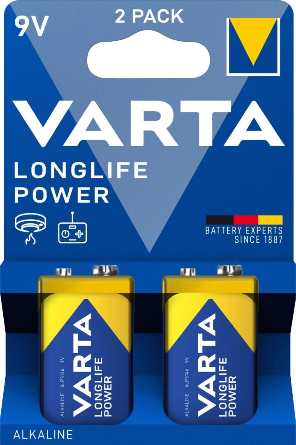 Varta 9V Alkáli Elem 2db/csomag