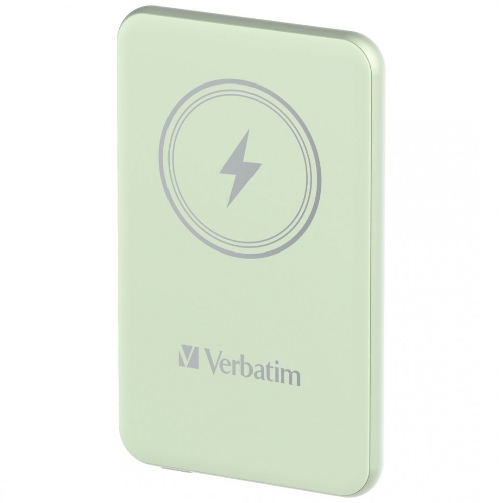 Verbatim Charge 'n' Go Magnetic Wireless 5000mAh PowerBank Green