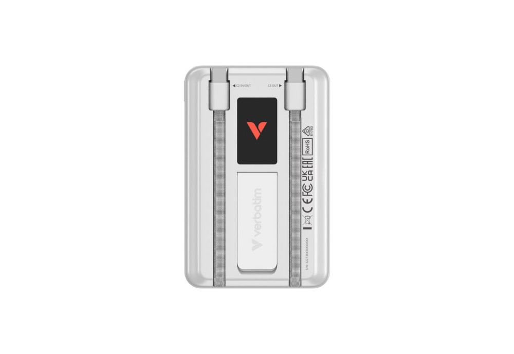Verbatim Charge ''n'' Go Two Cable 10000mAh PowerBank Silver