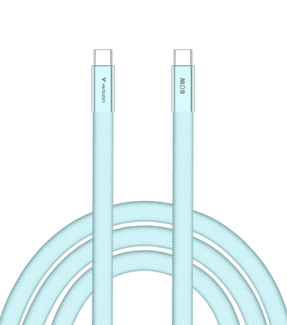 Verbatim Sync & Charge SoftTouch USB-C to USB-C 60W cable 1,2m Blue