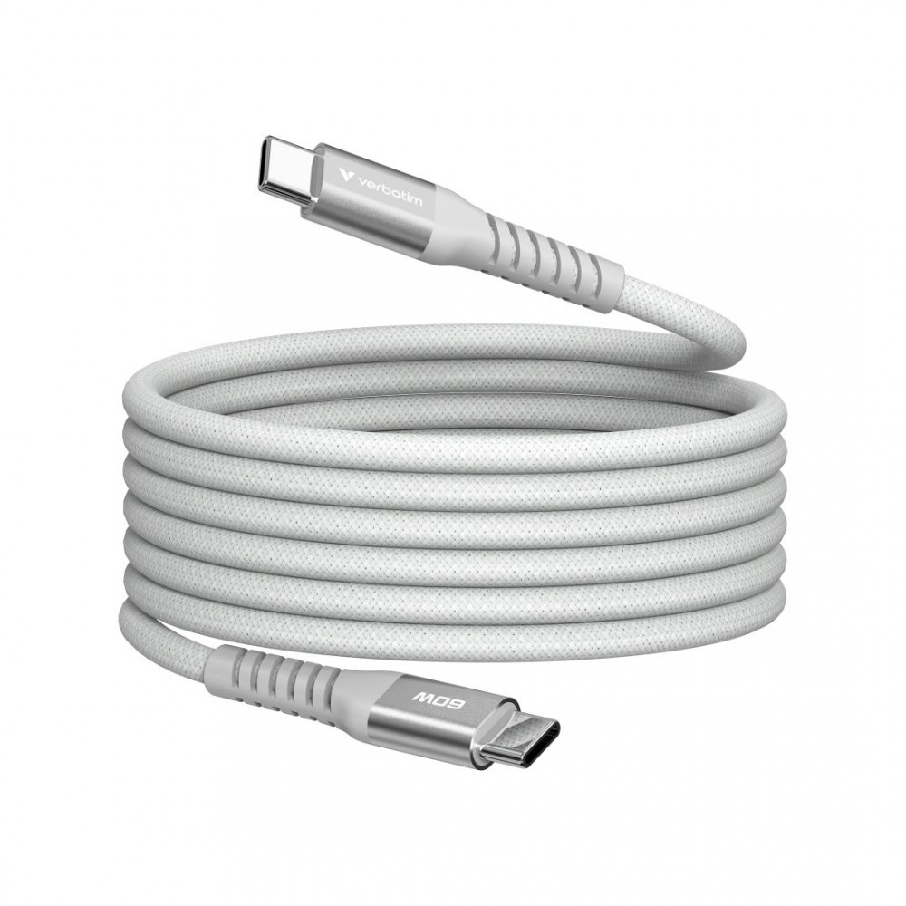 Verbatim Sync&Charge USB-C/USB-C 60W Magnetic cable 1,2m Grey